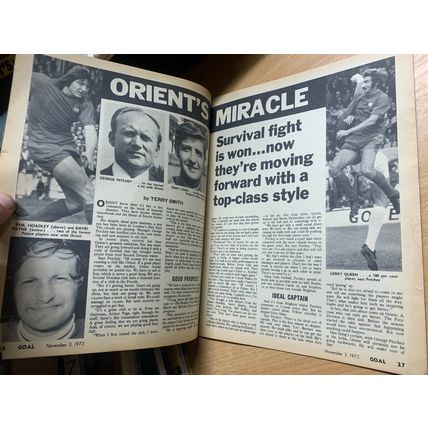GOAL MAGAZINE #270 3 NOV 1973 UK FOOTBALL SOCCER MAGAZINE - KEVIN HECTOR (LL)