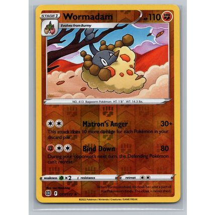 Pokemon Card Brilliant Stars #077 Wormadam Reverse Holo Cards Sword And Shield