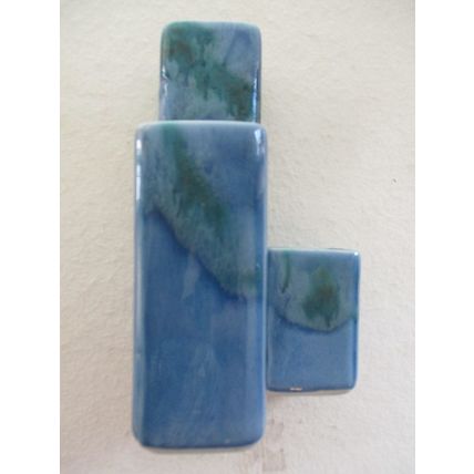 Cornish Lamorna Pottery desk tidy, blue colourway