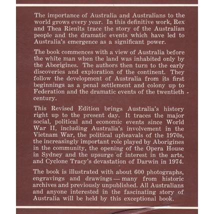 A Pictorial History Of Australia by Rex & Thea Rienits. Ref: B6151