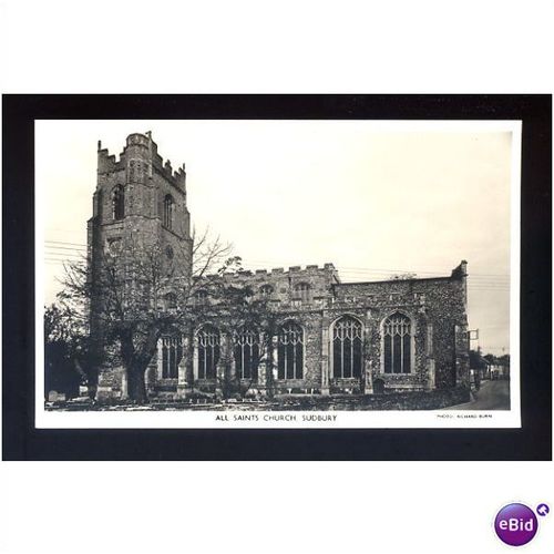 Suffolk SUDBURY All Saints Church Postcard by Burn