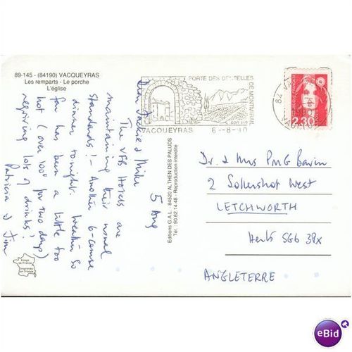 France Postcard 1990 - Vacqueyras