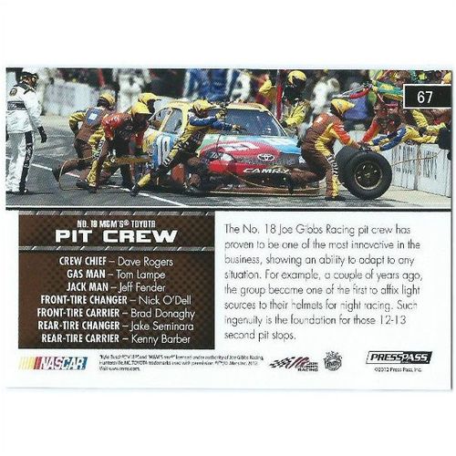 2013 Press Pass - #67 - Over The Wall No. 18 M&M's Toyota