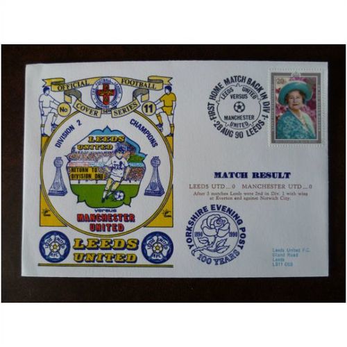1990 Leeds United v Manchester United Dawn Football Cover No 11 Yorkshire Post