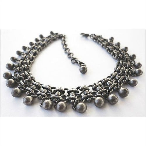 Bracelet #88 Avon gunmetal grey 8 inch ladies or unisex costume fashion jewelry