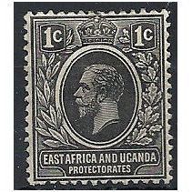 East Africa & Uganda Protectorate 1912 SG44 1c Black Mounted Mint .. .