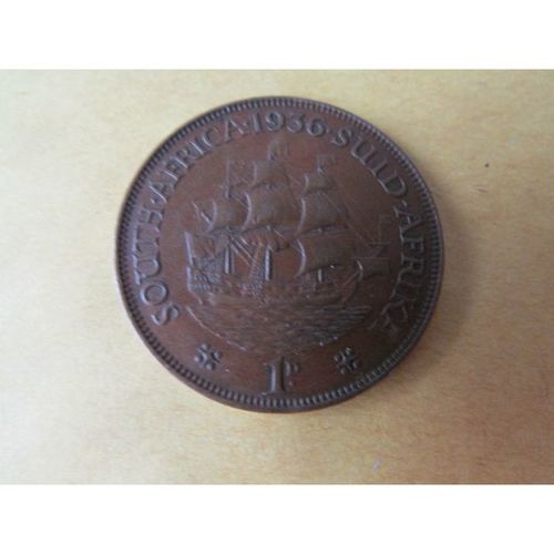 1936 GEORGE V SOUTH AFRICA ONE PENNY FREE POST. G