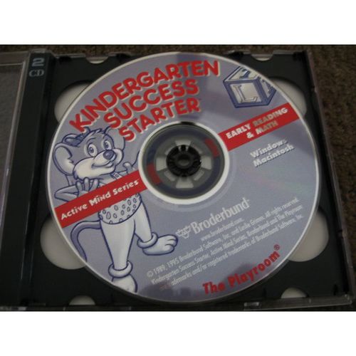 Broderbund Kindergarten Success Starter Early Reading & Math 2 Disc Windows