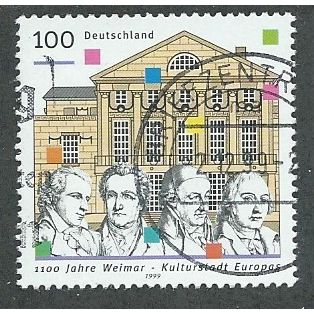 GER 1999 100pf 'WEIMAR, EUROPEAN CITY OF CULTURE' FINE USED (EBID 42-766)