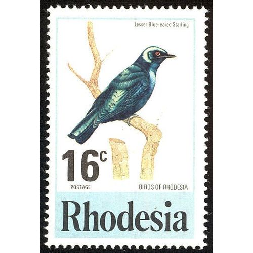 Rhodesia QEII 1977 Birds 16c Blue-Eared Starling Unmounted Mint NHM SG 541 stamp