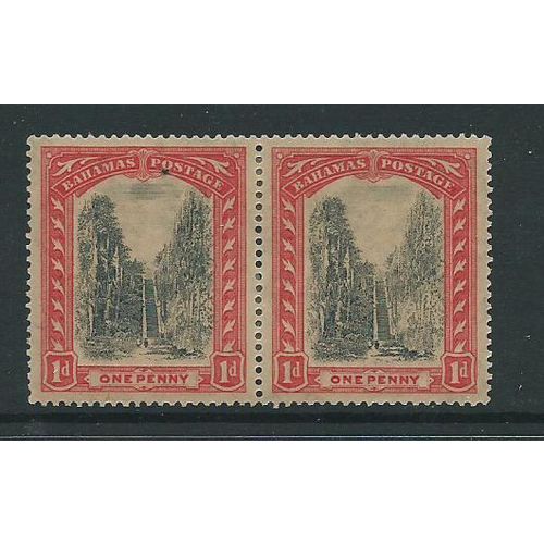 Bahamas stamps sg111 sg 111 staircase hm pair recut sky gum tropicalised