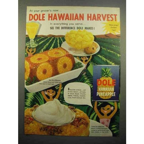 1957 Dole Pineapple Ad - Dole Hawaiian Harvest