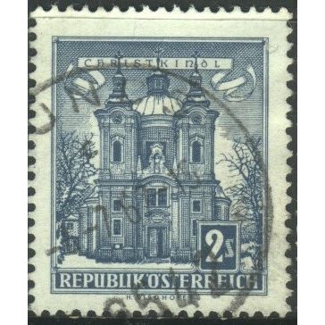 Austria 1957 - SG1309 - 2s blue - Christkindle Church - used