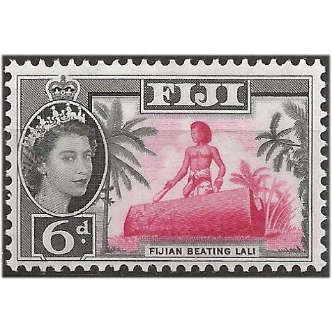 Fiji 1964 SG314 6d Carmine & Black Unmounted Mint ....