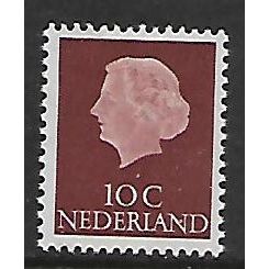 NETHERLANDS 1953 10c BROWN QUEEN JULIANA SG 775 M MINT