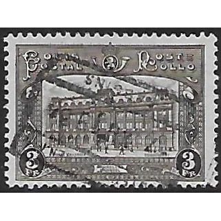 Belgium Pa Mi 3: 3 Fr. sepia Parcel Stamp: Head Post Office, Brussels