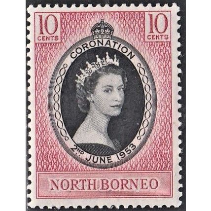 NORTH BORNEO 1953 10c Coronation, SG 271 (Scott #260), mint hinged