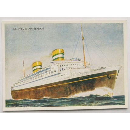 postcard S.S. Nieuw Amsterdam