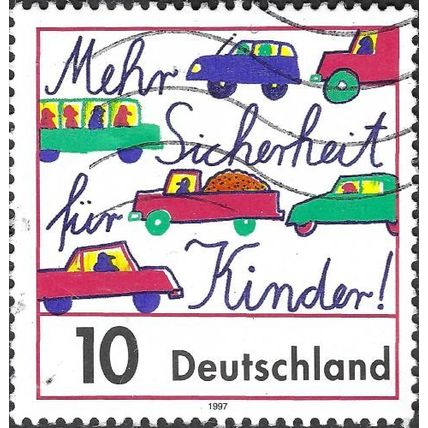 GERMANY, Road safety for children, white 1997, 10pf