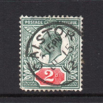 Edward VII - 1902-10 - 2d Grey-Green & Carmine (sg226) Used (Caistor 1912)