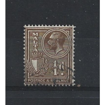 Malta.SG193 1/4d Brown.Fine Used.Apr25g