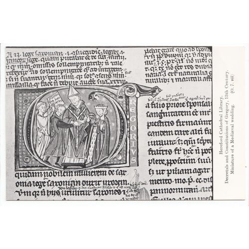 Decretals and Constitutions of Gregory Hereford Cathedral Library Postcard