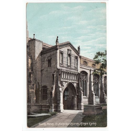 South Porch St Nicholas Church Kings Lynn Norfolk Postcard 4433