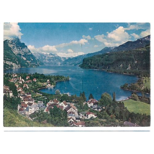 WEESEN, SWITZERLAND.. 1960's .unused vintage postcard #