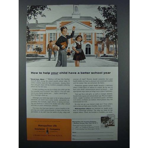 1957 Metropolitan Life Insurance Ad - Help Your Child