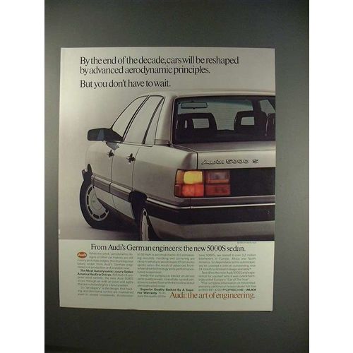 1983 Audi 5000S Sedan Car Ad - Aerodynamic!