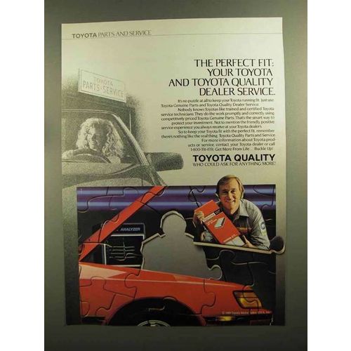 1989 Toyota Parts and Service Ad - The Perfect Fit