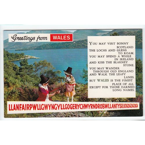 Llanfairpwllgwyngyll Postcard Anglesey W55