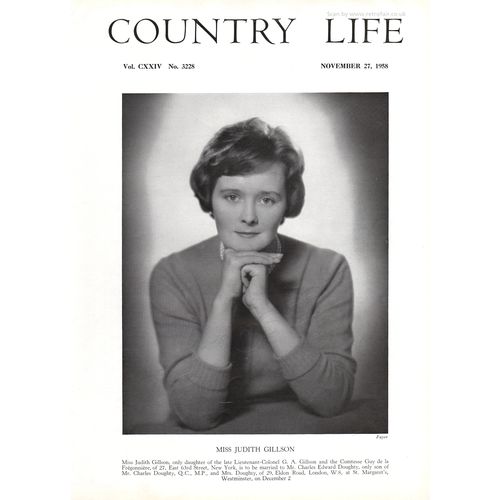 Miss Judith Gillson | Country Life Society Portrait November 27 , 1958