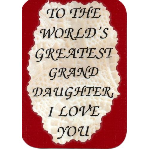 2041 Family Friends Refrigerator Magnet World's Greatest Grand Daughter I Love