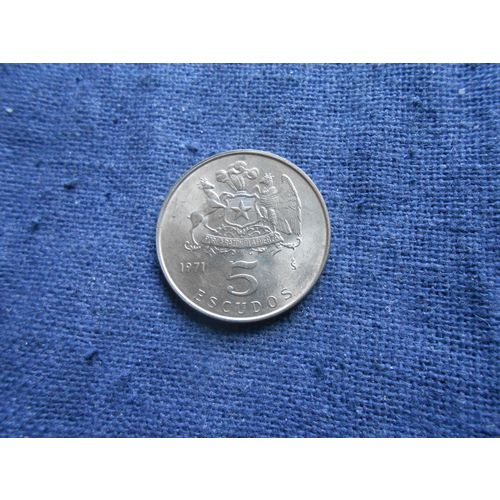 1971 CHILE 5 ESCUDOS COIN.