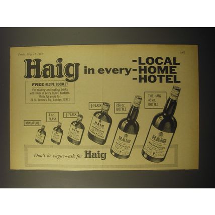 1966 Haig Scotch Ad - Haig in every - local -home -hotel