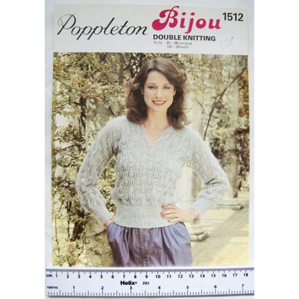 Vintage: Richard Poppleton 1512 lacy sweater, DK