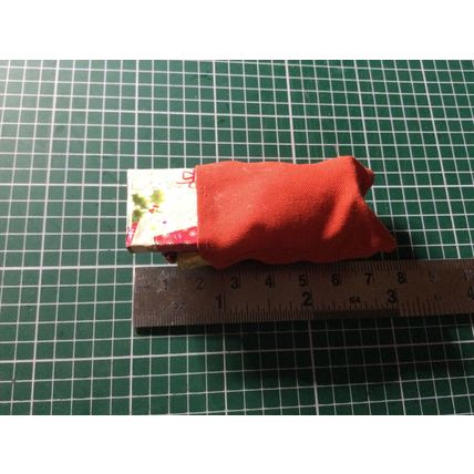 Christmas Santa Sack - Red with Teddy Bear 1:12th scale miniature