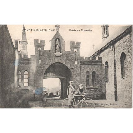 Antique France Postcard 1915 - Mont-Des-Cats - Entree du Monastere