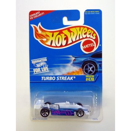 Hot Wheels Turbo Streak #470 White Die-Cast Car 1996