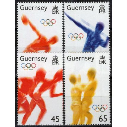 ZAYIX Guernsey 844-847 MNH Olympics Sports Games Runners Wrestlers 090823S14M