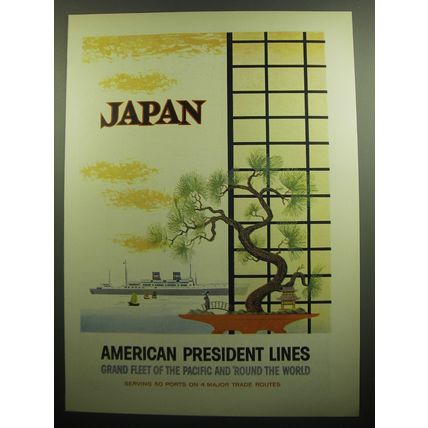 1957 American President Lines Cruise Advertisement - Japan