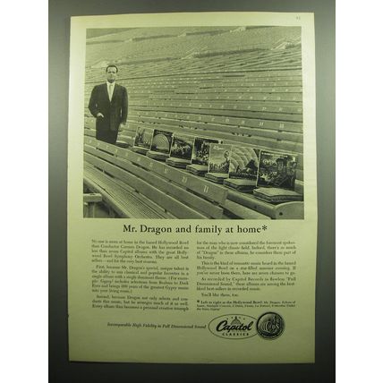 1957 Capitol Records Advertisement - Carmen Dragon - Mr. Dragon and family