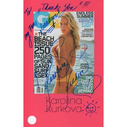 Karolina Kurkova Supermodel Giant 12x8 Hand Signed GG Vogue Photo