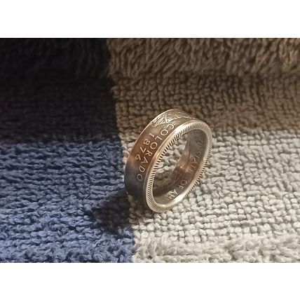 COLORADO State 90% Silver Washington Quarters coin ring 7-1/2 #2