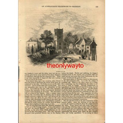 Madeley, village Church, Shropshire, England, Book Illustration (Print), 1862