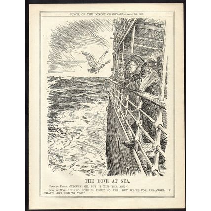 DOVE AT SEA 1919 John Bernard Partridge PUNCH CARTOON PAGE