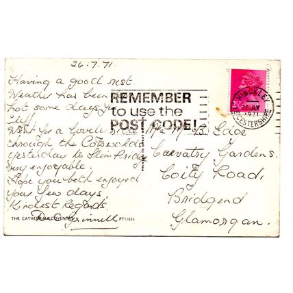 The Cathedral, Coventry - Postally Used - Hinckley 26 July 1971 Leicestershire