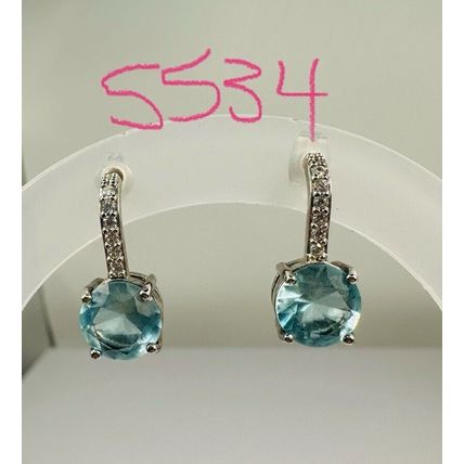 Ring Bomb Party Radiant Blue Dangle Drop Earrings