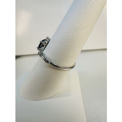 Ring Bomb Party Sz7 RBP Radiant Black Gem Rhodium P Band Costume Jewelry